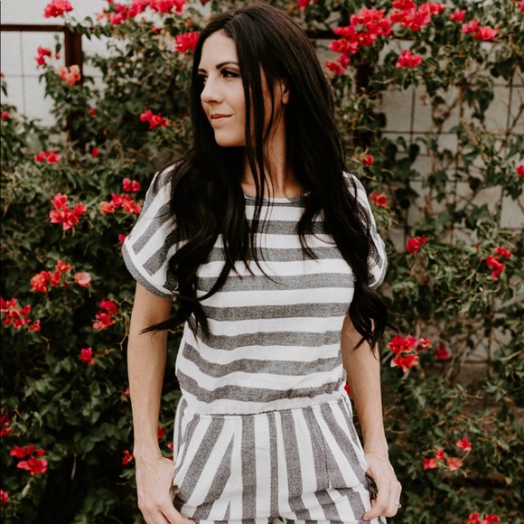 The Taylee Vertical Stipe Jumpsuit - Picture 7 of 8